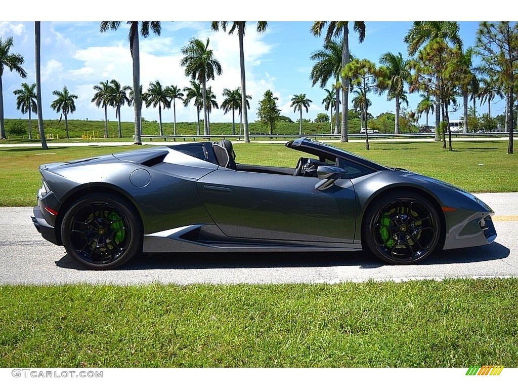 Grigio Lynx Metallic 2018 Lamborghini Huracan LP580-2 Spyder Exterior Photo #134487188