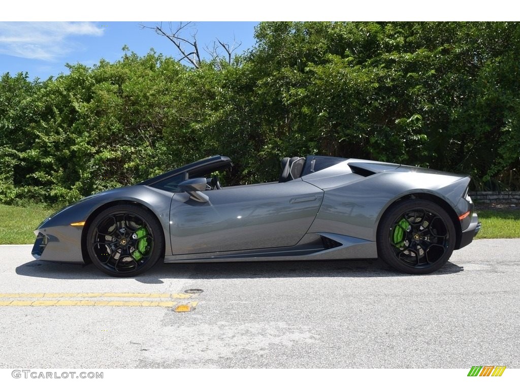 Grigio Lynx Metallic 2018 Lamborghini Huracan LP580-2 Spyder Exterior Photo #134487275