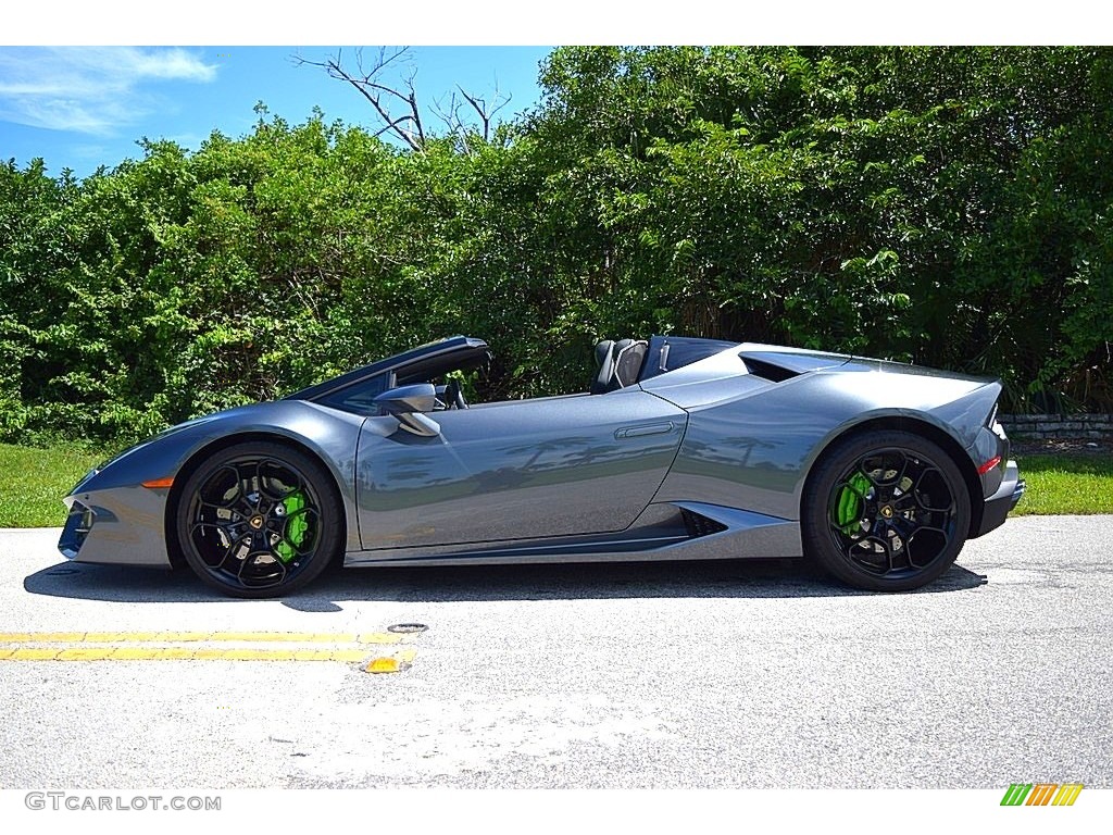 Grigio Lynx Metallic 2018 Lamborghini Huracan LP580-2 Spyder Exterior Photo #134487293