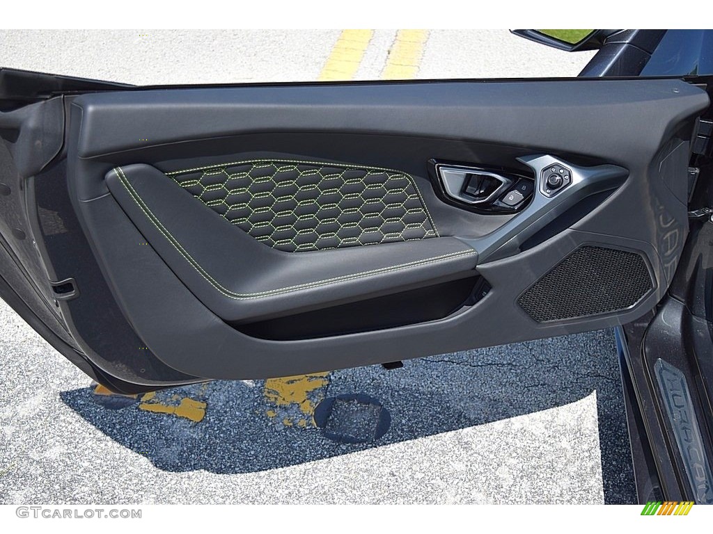 2018 Lamborghini Huracan LP580-2 Spyder Nero Ade Door Panel Photo #134487386