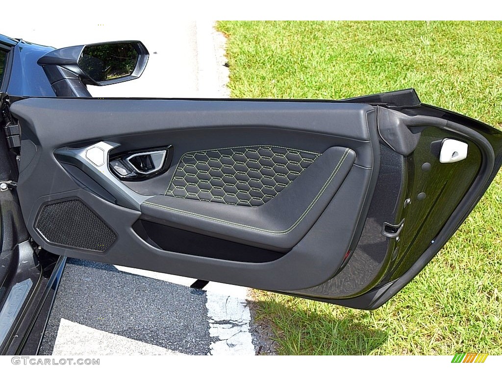 2018 Lamborghini Huracan LP580-2 Spyder Nero Ade Door Panel Photo #134487485