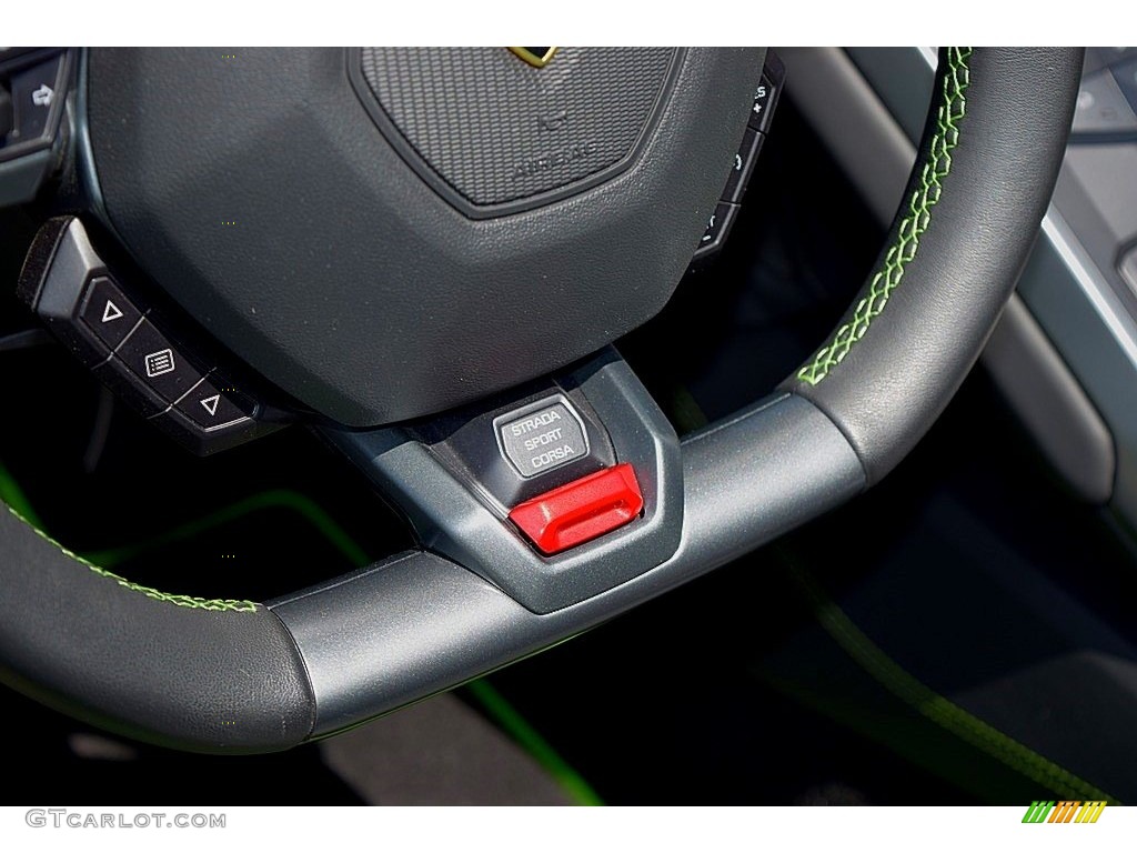 2018 Lamborghini Huracan LP580-2 Spyder Nero Ade Steering Wheel Photo #134487641