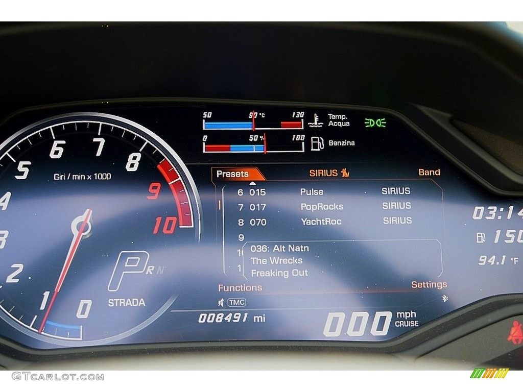 2018 Lamborghini Huracan LP580-2 Spyder Gauges Photo #134487788