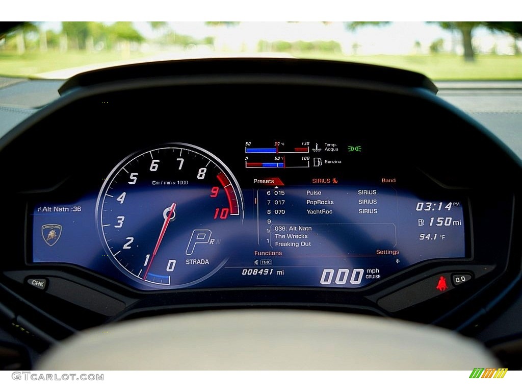2018 Lamborghini Huracan LP580-2 Spyder Gauges Photo #134487818