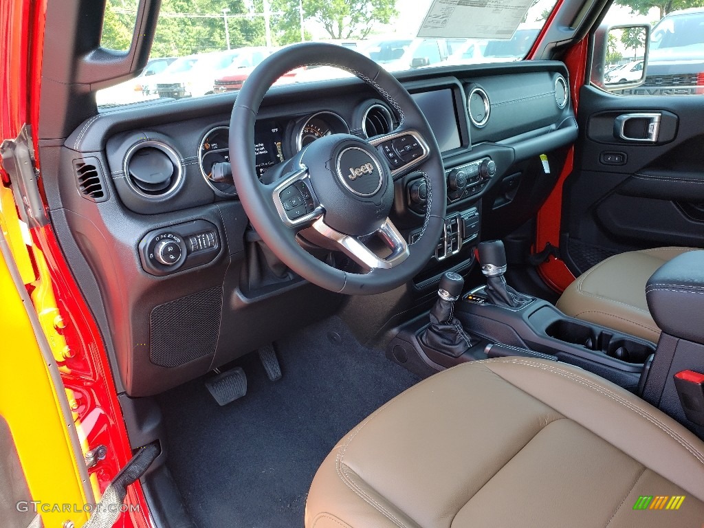 Black/Dark Saddle Interior 2020 Jeep Gladiator Overland 4x4 Photo #134489972