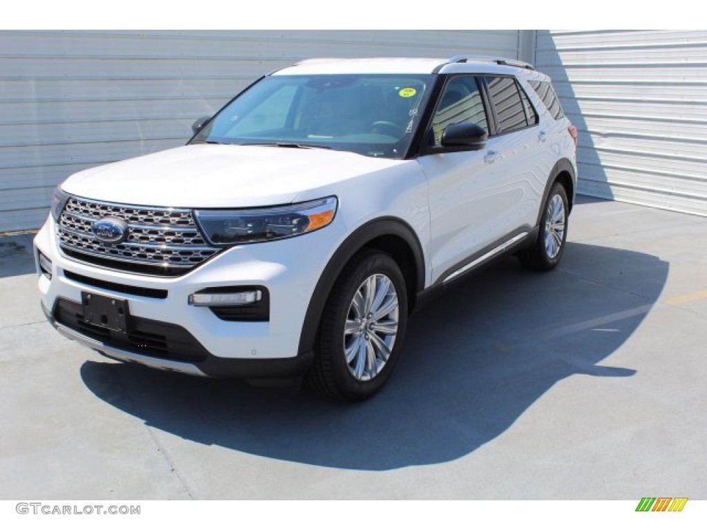 2020 Explorer Limited - Star White Metallic Tri-Coat / Sandstone photo #4