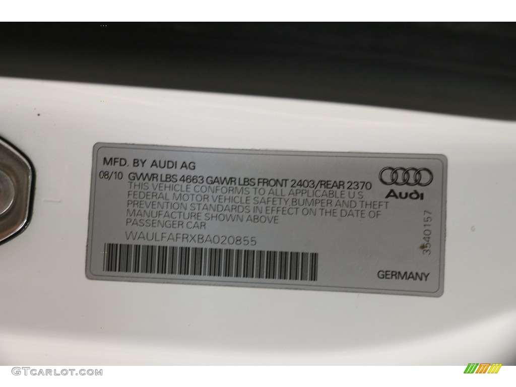 2011 A5 2.0T quattro Coupe - Ibis White / Linen Beige photo #22