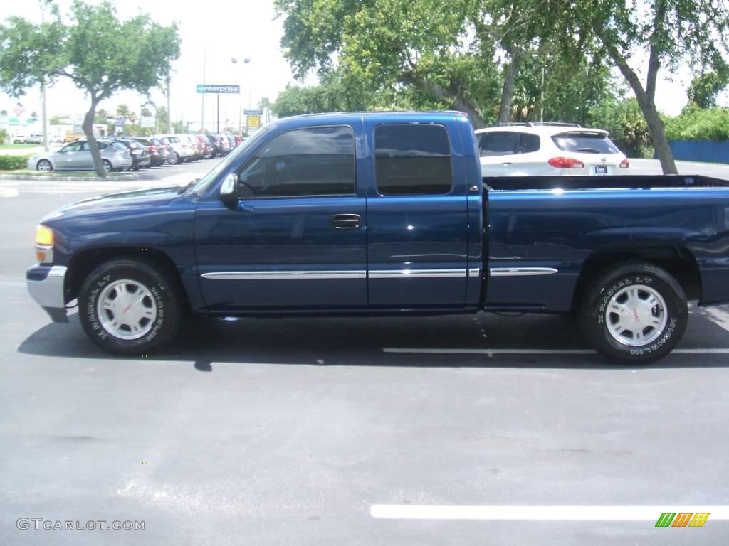 2000 Sierra 1500 SLE Extended Cab - Indigo Blue Metallic / Graphite photo #3