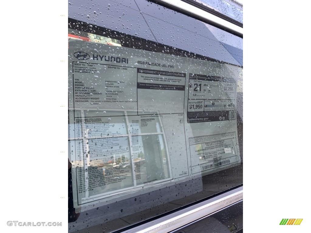 2020 Hyundai Palisade SEL AWD Window Sticker Photo #134498612