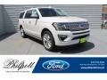 2019 White Platinum Metallic Tri-Coat Ford Expedition Platinum Max  photo #1