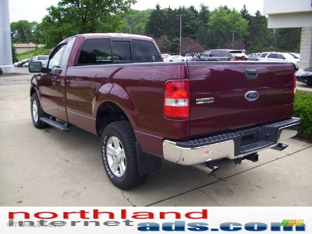 2004 F150 XLT Regular Cab 4x4 - Dark Toreador Red Metallic / Dark Flint photo #2