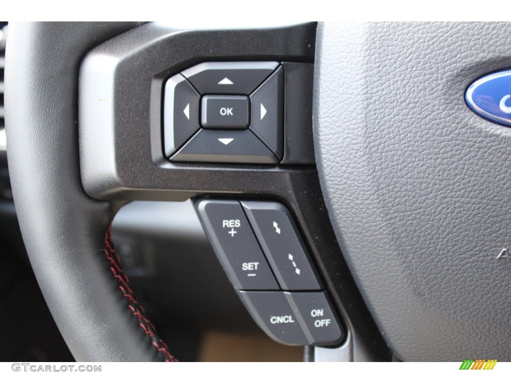 2019 Ford Expedition Limited Max Ebony Steering Wheel Photo #134501426