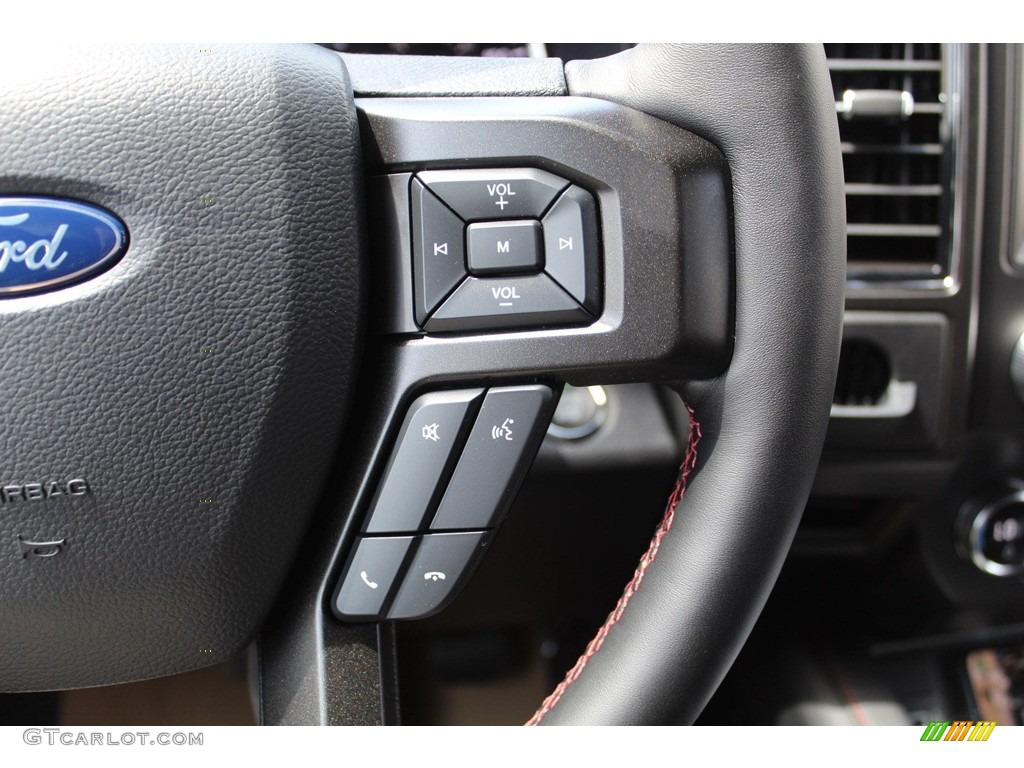 2019 Ford Expedition Limited Max Ebony Steering Wheel Photo #134501459