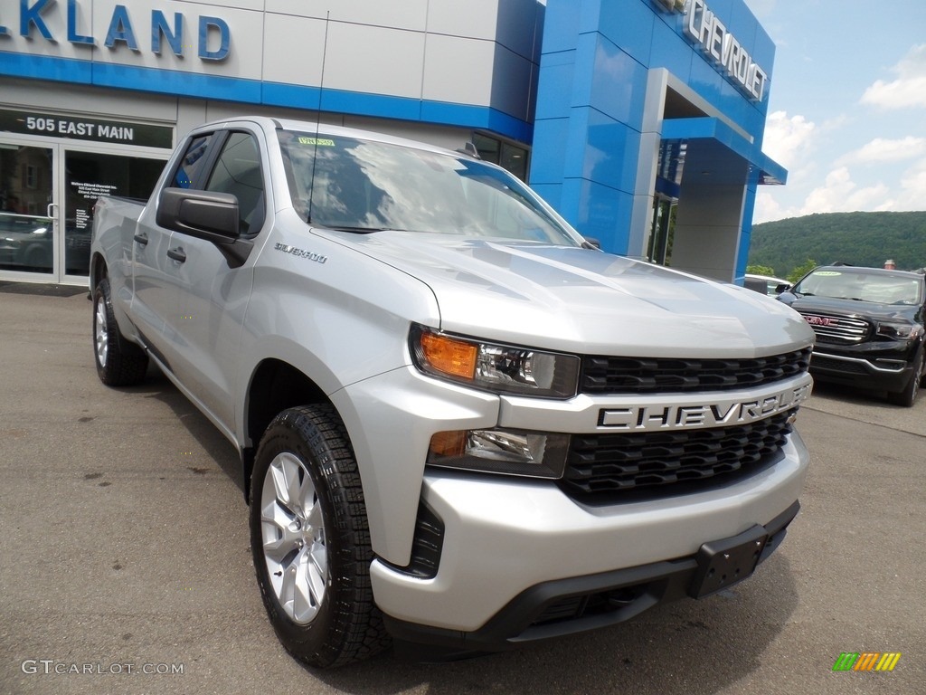 2019 Silverado 1500 Custom Double Cab 4WD - Silver Ice Metallic / Jet Black photo #4