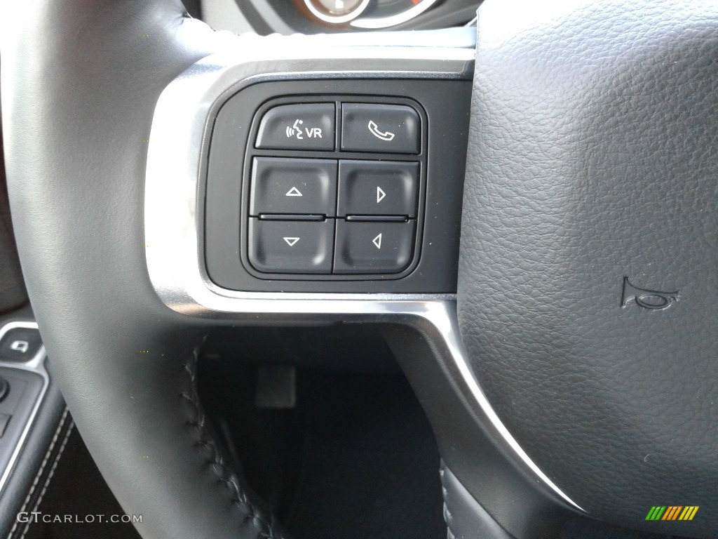 2019 Ram 3500 Laramie Crew Cab 4x4 Black Steering Wheel Photo #134502122