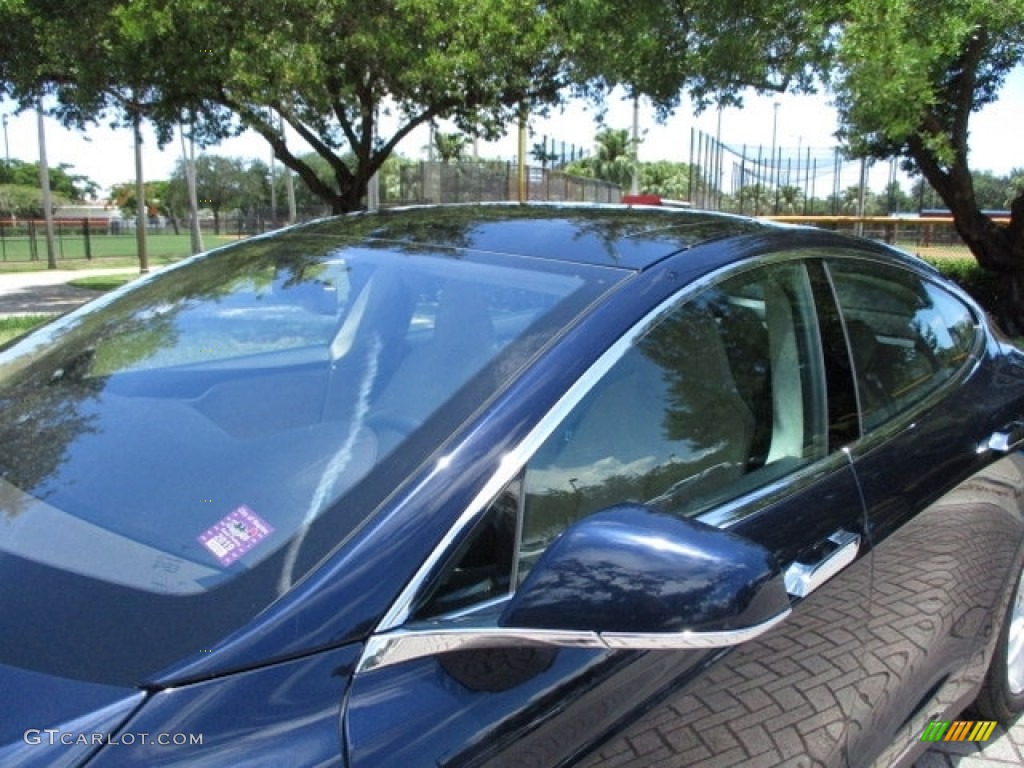 2013 Model S P85 Performance - Blue Metallic / Tan photo #21