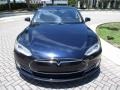 2013 Blue Metallic Tesla Model S P85 Performance  photo #49