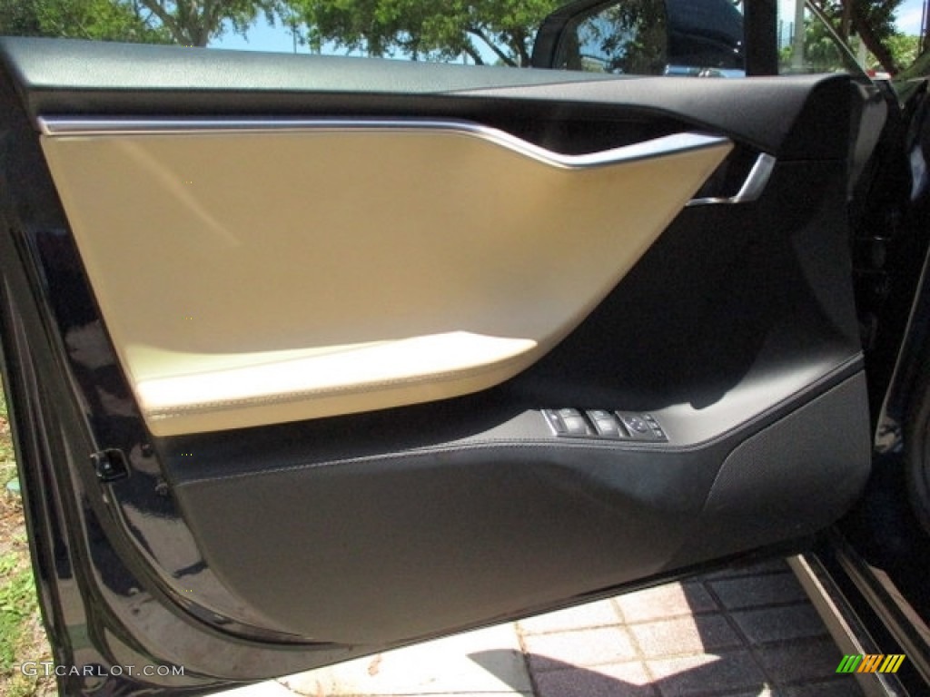 2013 Model S P85 Performance - Blue Metallic / Tan photo #78