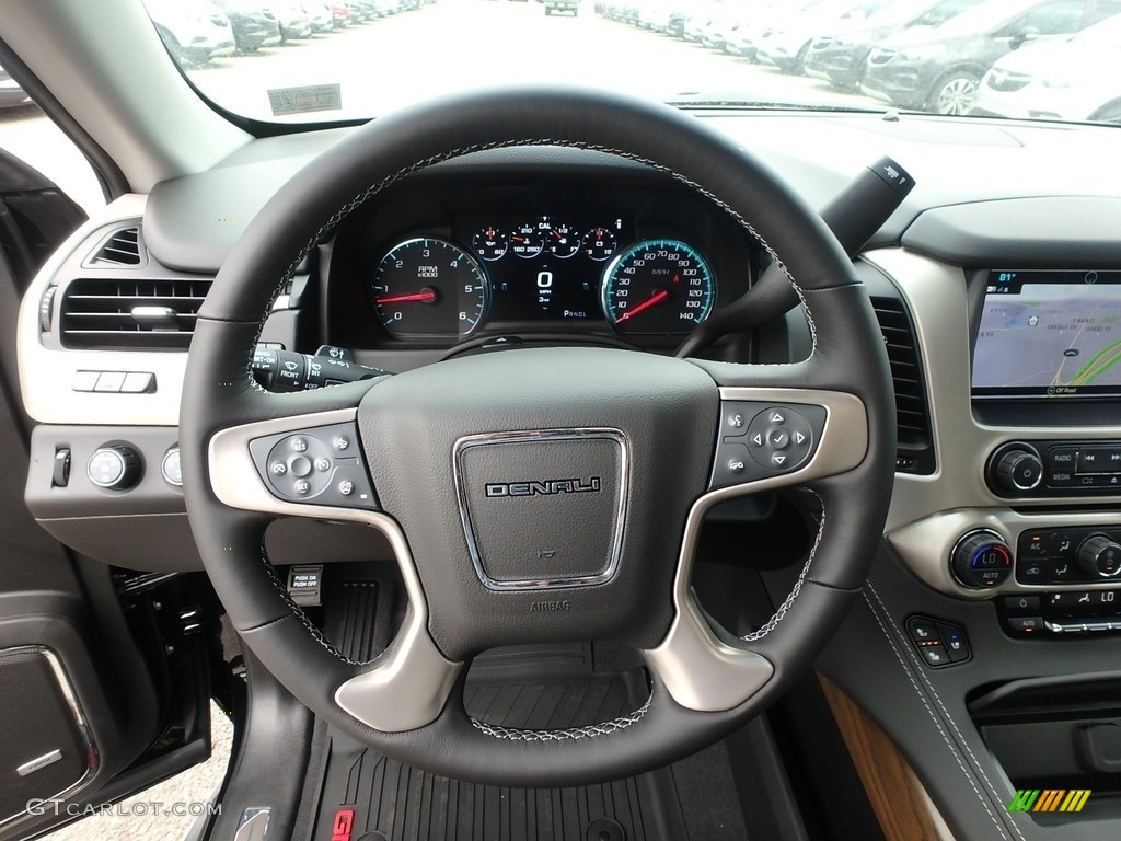 2020 GMC Yukon Denali 4WD Jet Black Steering Wheel Photo #134506593