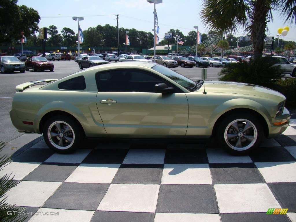 2006 Mustang V6 Deluxe Coupe - Legend Lime Metallic / Dark Charcoal photo #6