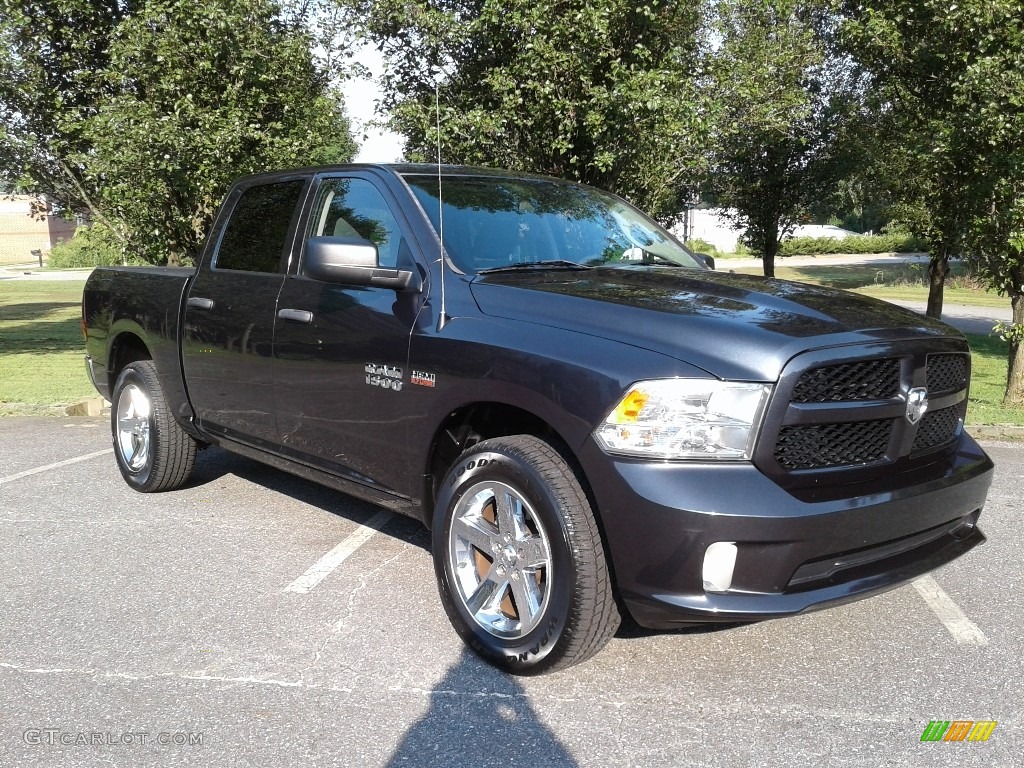 2017 1500 Express Crew Cab 4x4 - Maximum Steel Metallic / Black/Diesel Gray photo #4