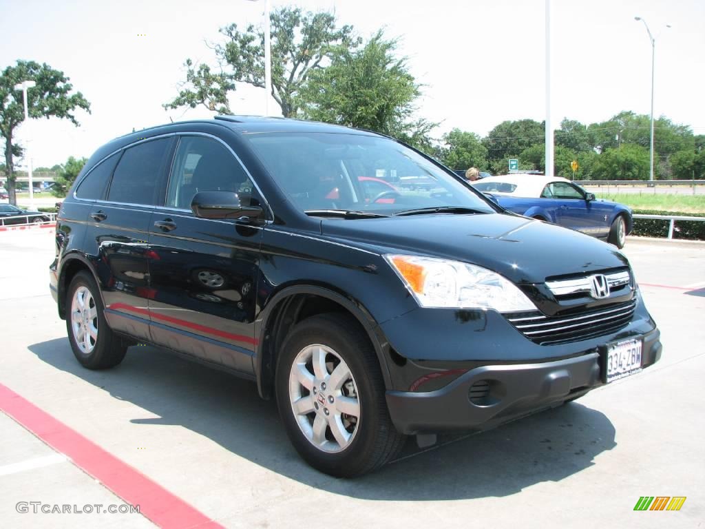 2007 CR-V EX-L 4WD - Nighthawk Black Pearl / Black photo #7