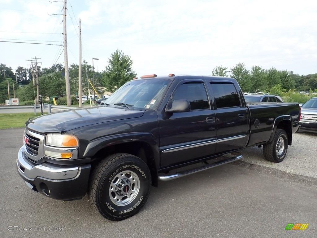 2005 Sierra 2500HD SLE Crew Cab 4x4 - Carbon Metallic / Dark Pewter photo #1