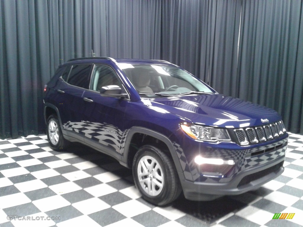 2018 Compass Sport 4x4 - Jazz Blue Pearl / Black/Sandstorm photo #4