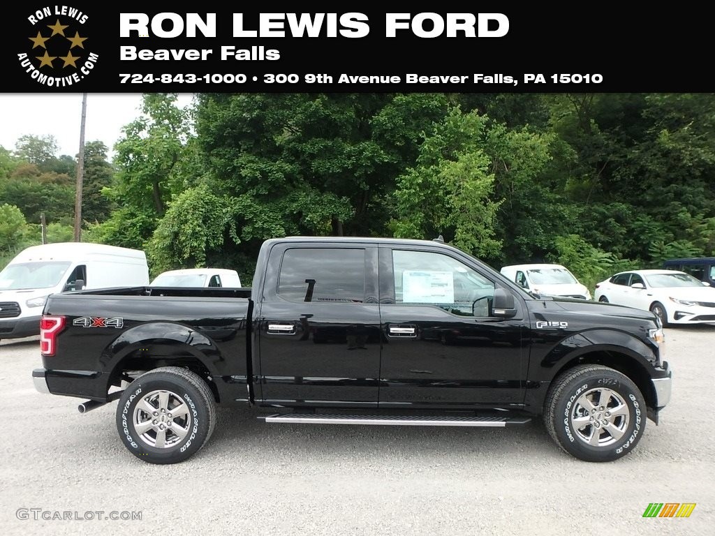 2019 F150 XLT SuperCrew 4x4 - Agate Black / Earth Gray photo #1