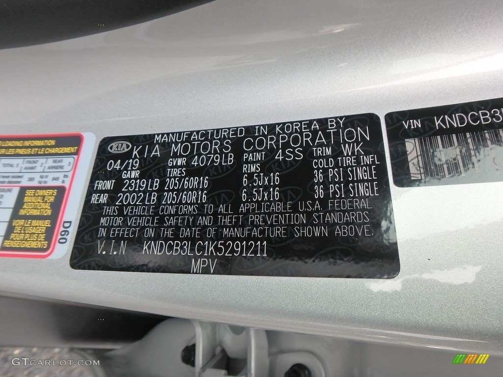 2019 Niro Color Code 4SS for Silky Silver Photo #134512989