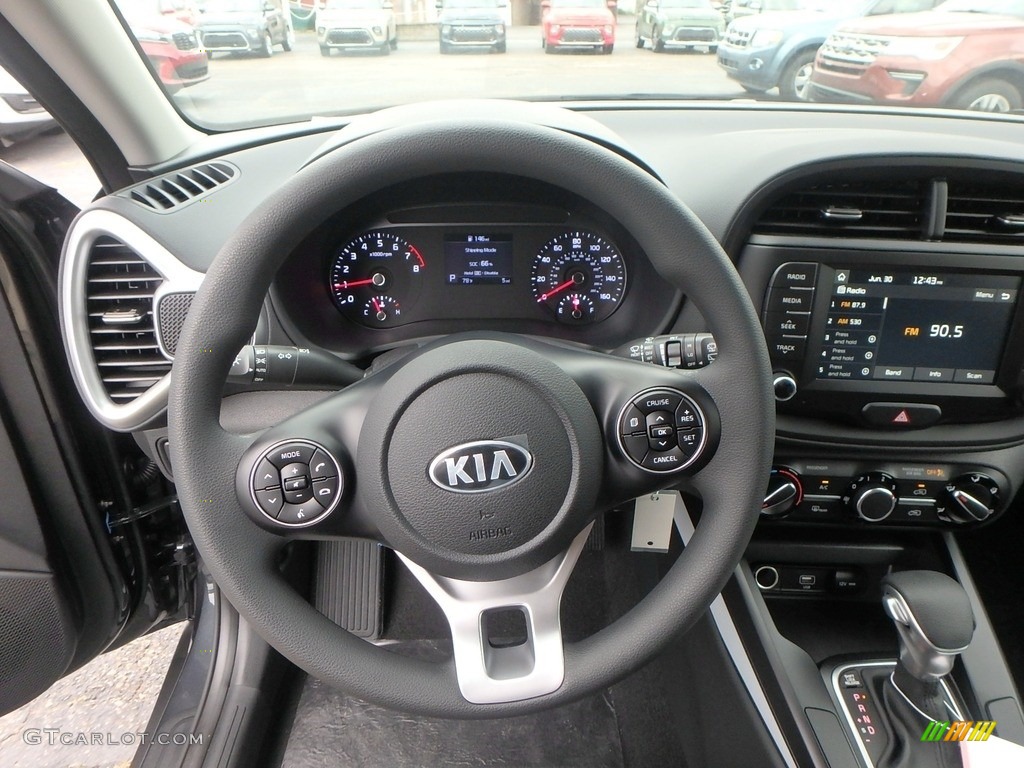 2020 Kia Soul LX Black Steering Wheel Photo #134513769