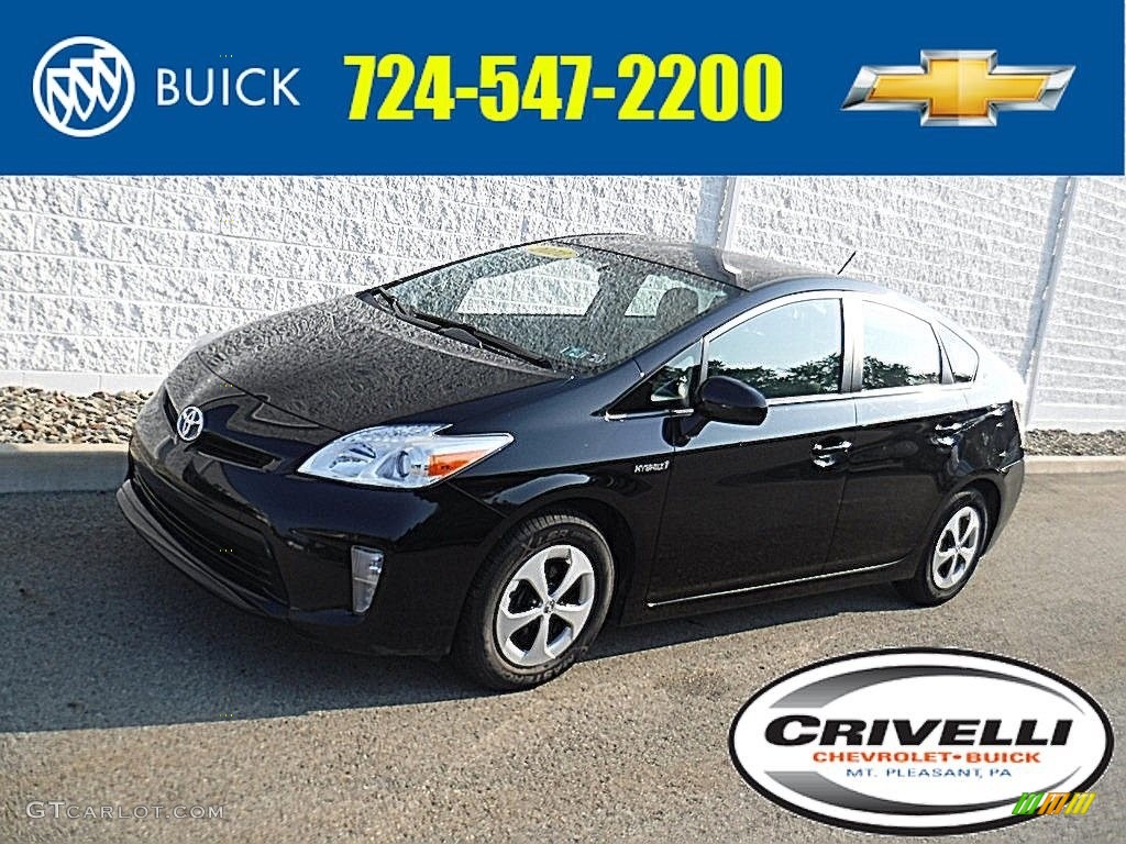 2012 Prius 3rd Gen Five Hybrid - Black / Bisque photo #1