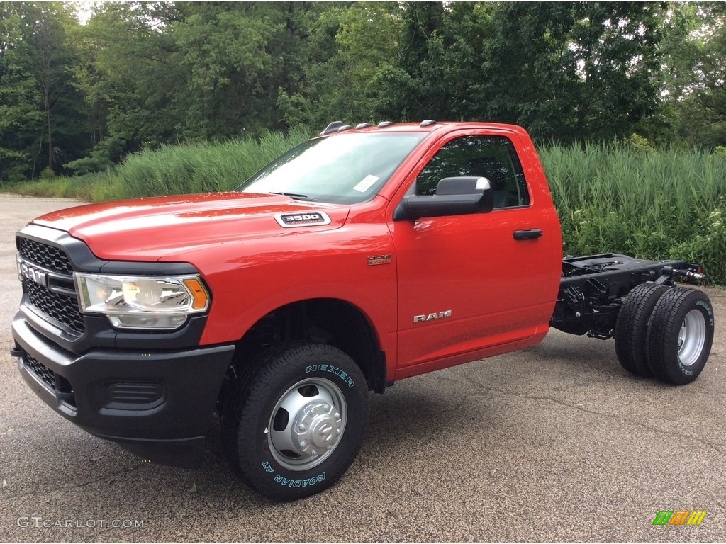 Flame Red 2019 Ram 3500 Tradesman Regular Cab 4x4 Exterior Photo #134515269