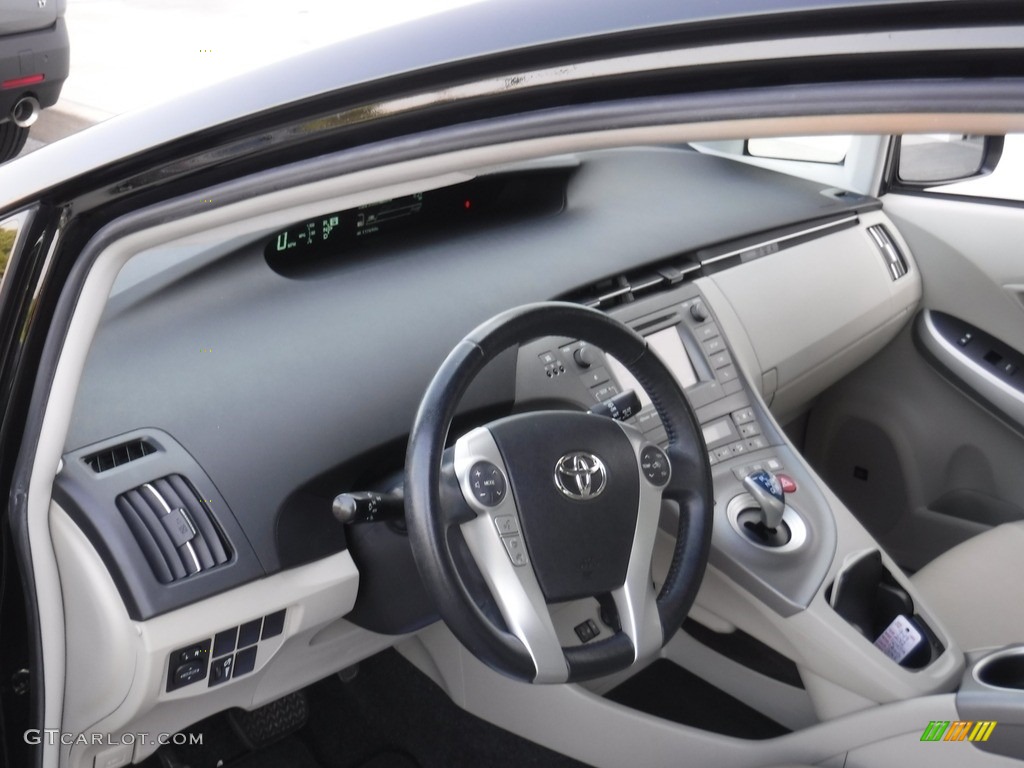 2012 Prius 3rd Gen Five Hybrid - Black / Bisque photo #13