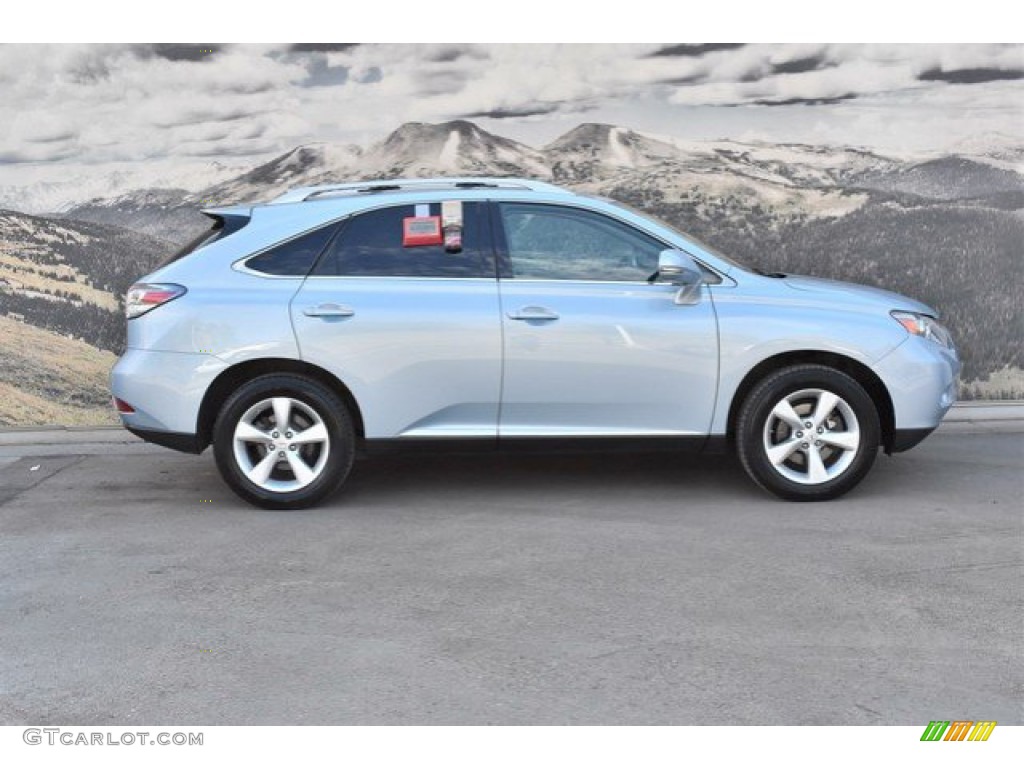 2010 RX 350 AWD - Cerulean Blue Metallic / Light Gray/Espresso Birds-Eye Maple photo #2
