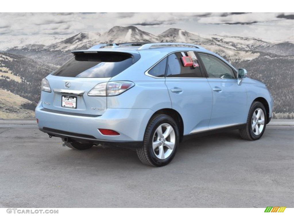 2010 RX 350 AWD - Cerulean Blue Metallic / Light Gray/Espresso Birds-Eye Maple photo #3