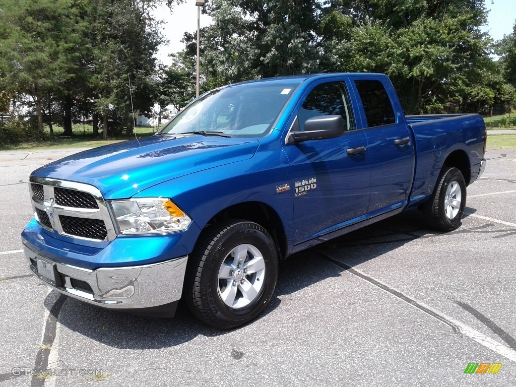 2019 1500 Classic Tradesman Quad Cab 4x4 - Blue Streak Pearl / Black/Diesel Gray photo #2