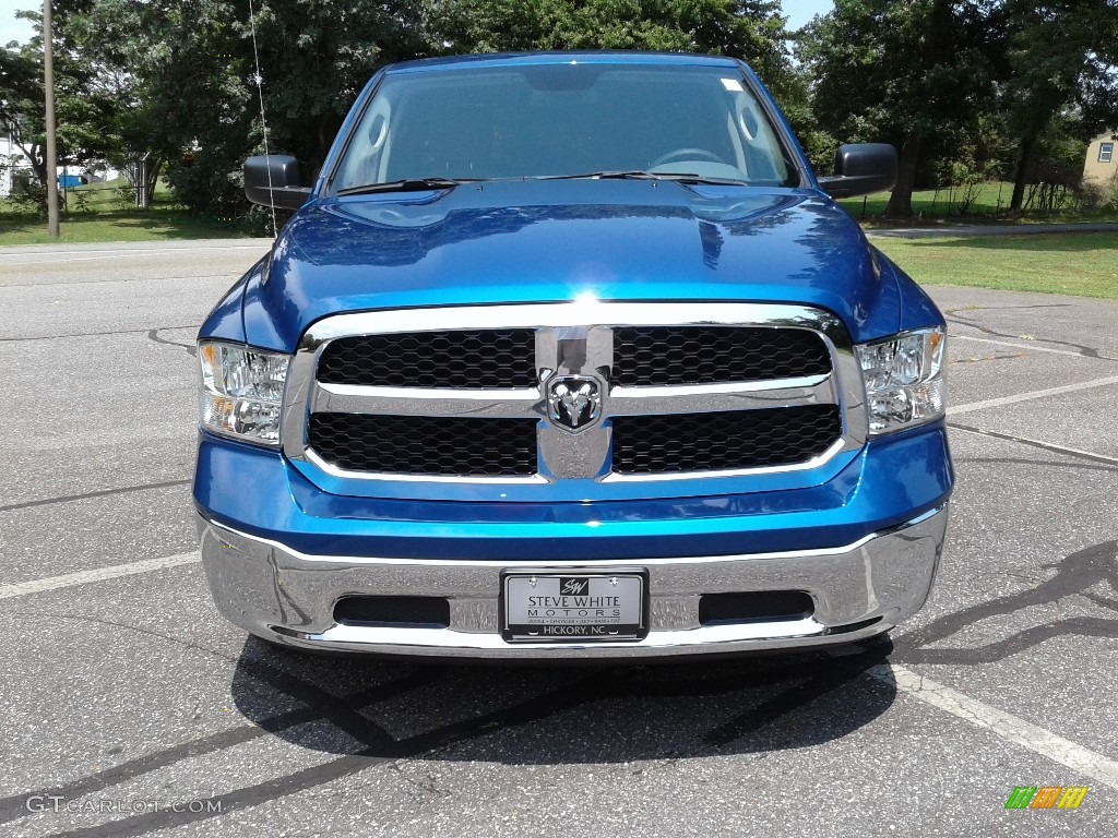 2019 1500 Classic Tradesman Quad Cab 4x4 - Blue Streak Pearl / Black/Diesel Gray photo #3