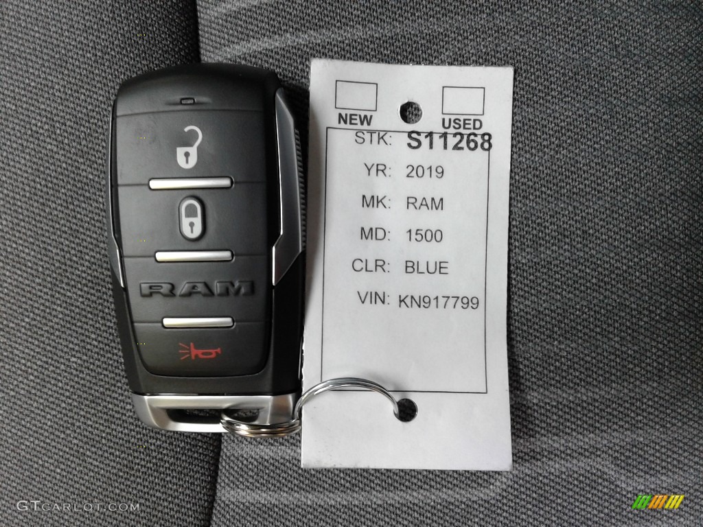 2019 1500 Big Horn Quad Cab 4x4 - Patriot Blue Pearl / Black/Diesel Gray photo #27