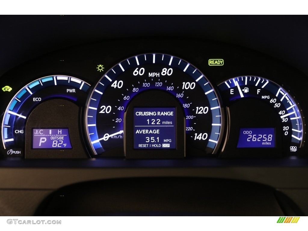 2014 Camry Hybrid XLE - Creme Brulee Metallic / Ivory photo #8