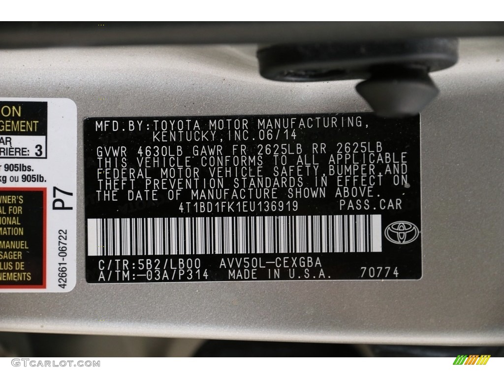 2014 Camry Hybrid XLE - Creme Brulee Metallic / Ivory photo #22