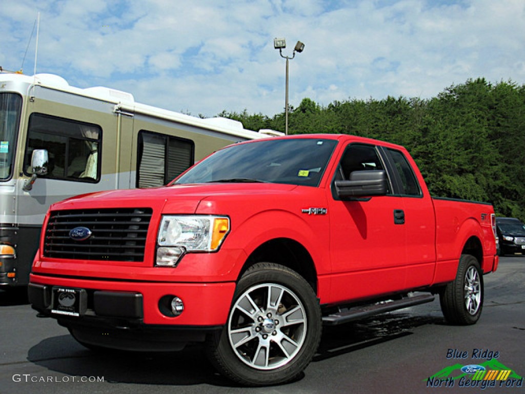 2014 F150 STX SuperCab 4x4 - Race Red / Black photo #1