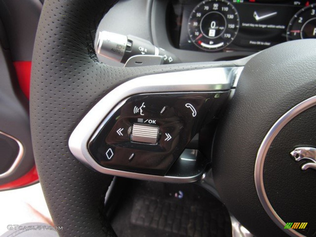 2020 Jaguar XE R-Dynamic S AWD Ebony Steering Wheel Photo #134534737