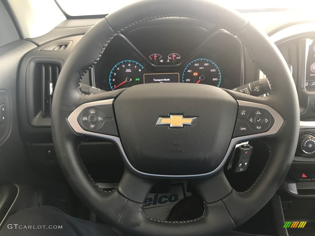 2020 Chevrolet Colorado LT Extended Cab Jet Black Steering Wheel Photo #134543342