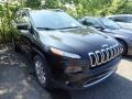 2015 Brilliant Black Crystal Pearl Jeep Cherokee Limited 4x4  photo #4