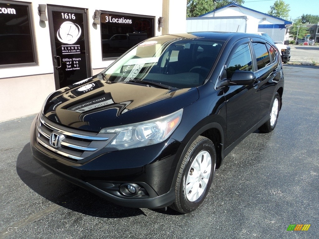 2012 CR-V EX 4WD - Crystal Black Pearl / Black photo #2