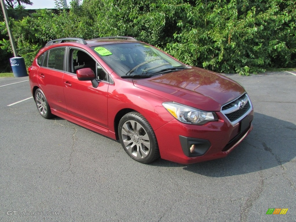 2014 Impreza 2.0i Sport Premium 5 Door - Venetian Red Pearl / Black photo #4