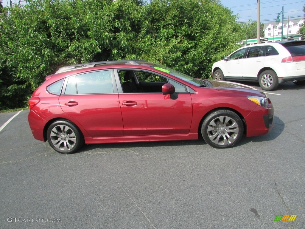 2014 Impreza 2.0i Sport Premium 5 Door - Venetian Red Pearl / Black photo #5
