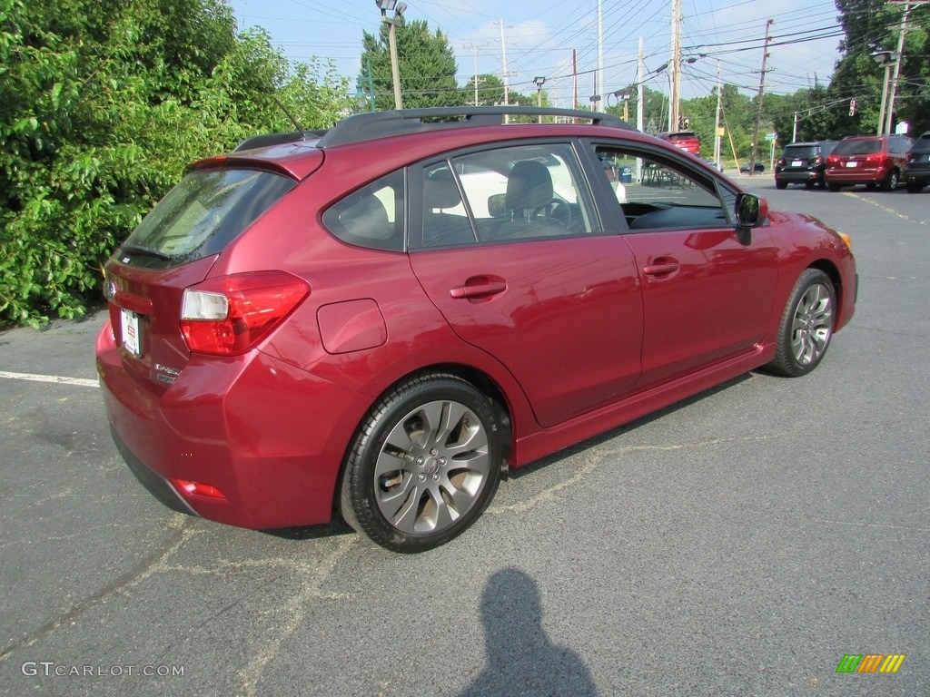 2014 Impreza 2.0i Sport Premium 5 Door - Venetian Red Pearl / Black photo #6