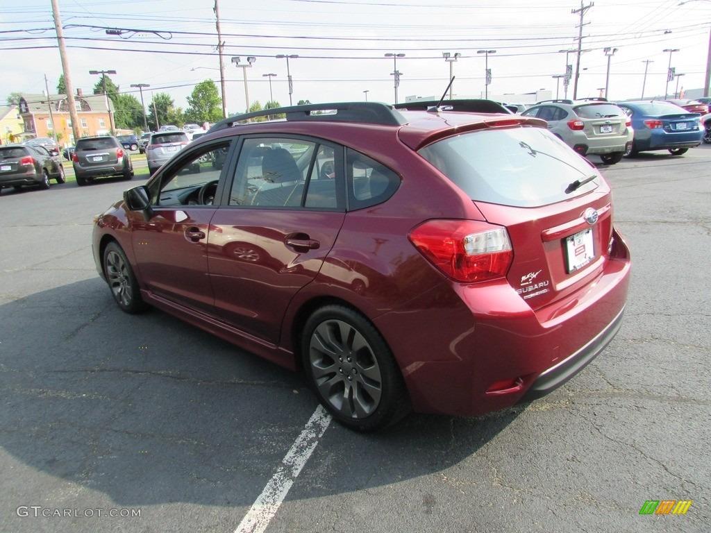 2014 Impreza 2.0i Sport Premium 5 Door - Venetian Red Pearl / Black photo #8